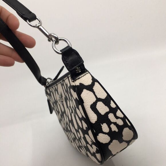Coach CD872 Nolita 19 With Spotted Animal Print In Silver/Black/Chalk Multi - Picture 8 of 16
